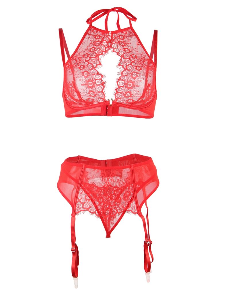 lingeri: Rødt lingeri fra Lingerishoppen