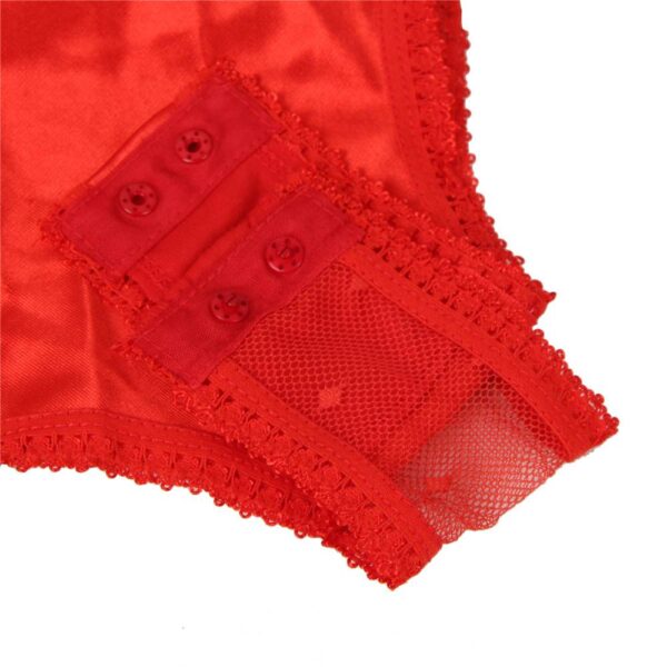 Rød bodystocking med aftagelige stopper - Image 6