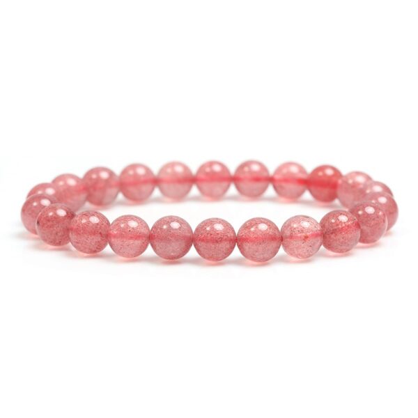 Jordbærkvarts armbånd
