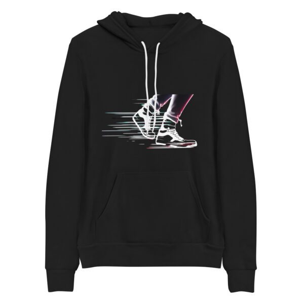 Unisex hoodie med lysende sneakers design