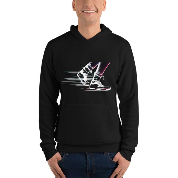 Unisex hoodie med lysende sneakers design - Image 4