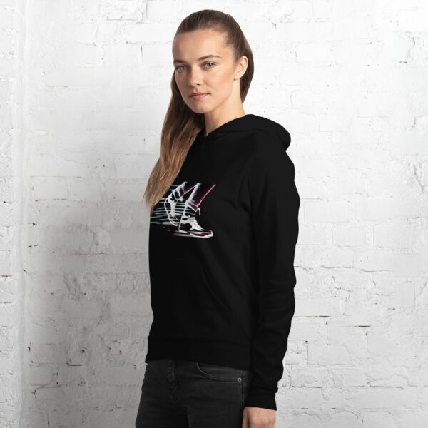 Unisex hoodie med lysende sneakers design - Image 7