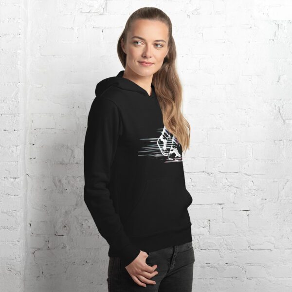 Unisex hoodie med lysende sneakers design - Image 8